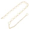 Waist Chain Belt Metal Shiny Rhinestones Golden Love No Allergies All Match Gold Chain Belt for Shorts Suits Shirts