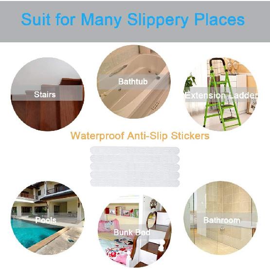 20 Pack Non Slip Bath Tub Stickers Strips, Anti Slip Shower Treads, Bath Safety Stickers Tape, Slip Resistant Decals for Tub Pools Floor Bathrooms