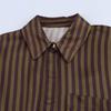 TAOP&ZA Spring/Summer Women's Striped Silk Satin Shirt and Casual Pants Set