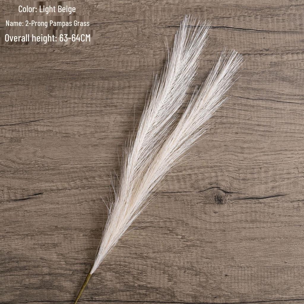 INS Style Pampas Grass & Green Plants Artificial Flowers for Wedding Decor & Crafts