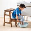 A-frame Solid Wood Folding Step Stool: Space-saving, Multi-layer, Double-layer Footrest Ladder.
