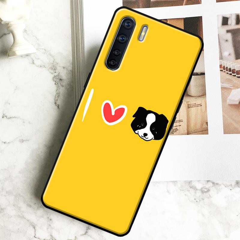 Border Collie Dog Case For Oppo A96 A76 A16 A18 A38 A58 A78 A98 A15 A17 A77 A74 A94 A54 A57S A40 A60 A80 Cover