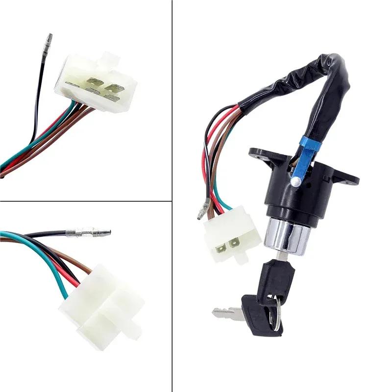 1 Set Motorcycle Ignition Switch Lock 5 Wires with 2 Keys for Honda CB/CM 400/450 Hawk 400/450 Motorcycle Safety Accessories