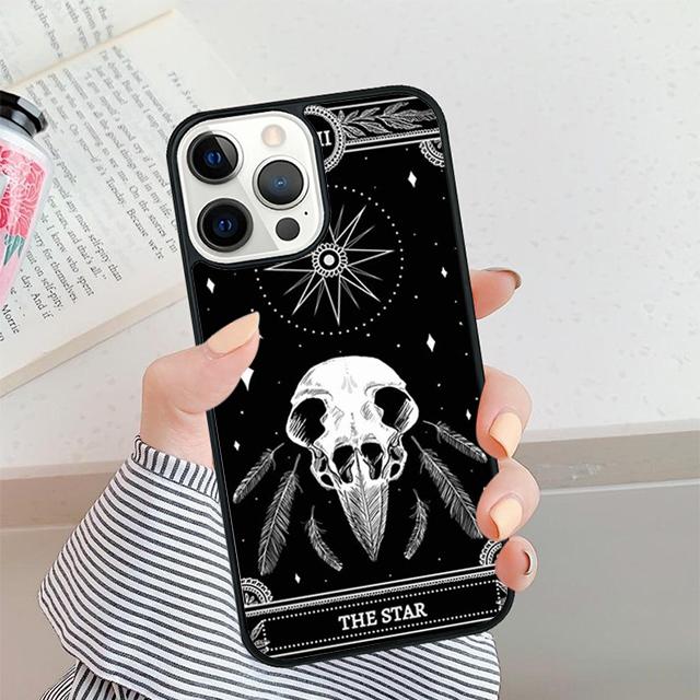 Witches Moon Tarot card Phone Case For iPhone 17 Air 16 15 14 plus 12 13 Pro max Soft Bumper Shell Cover coque
