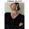 UR2026 Women's Rivet Lace-Up Hollow Knit Cardigan