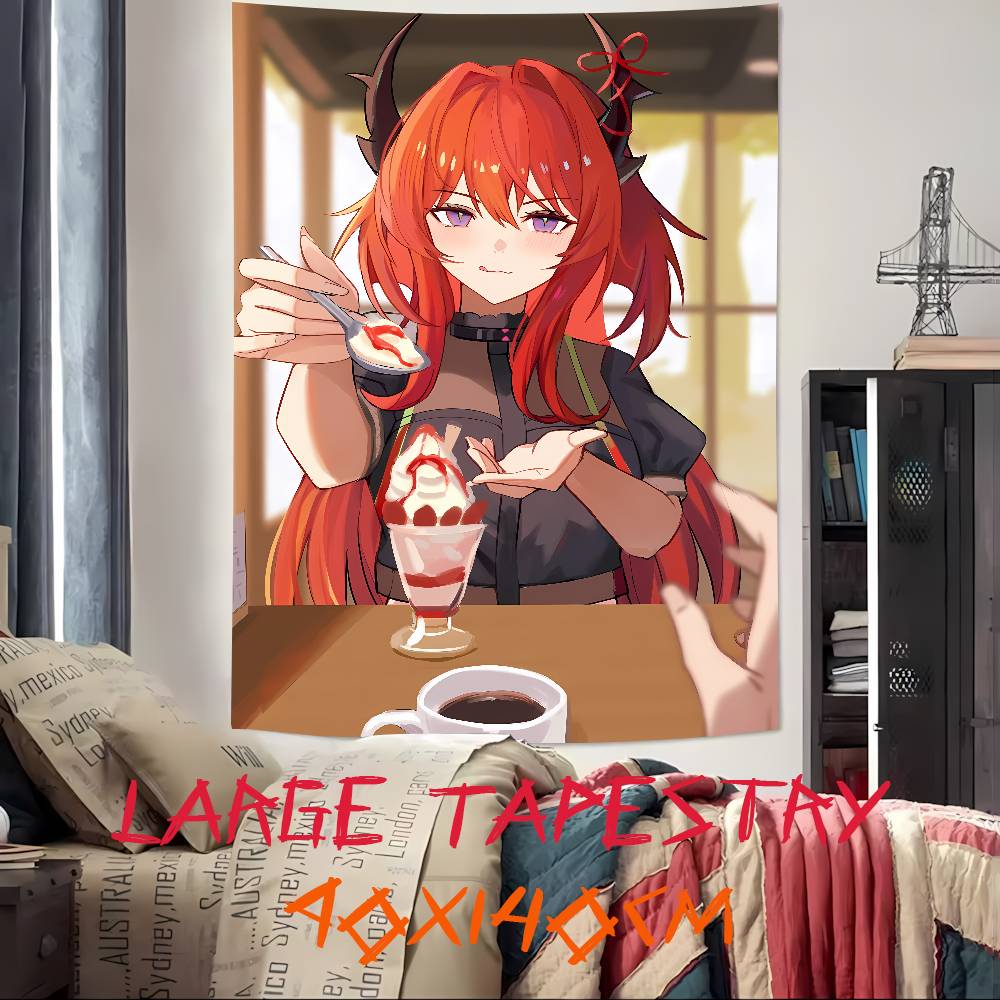 Pretty Hot Girl Laevatein Tapestry Decoration Bedroom Dormitory Background Cloth Holiday Home Party Living Room Club Tapestry