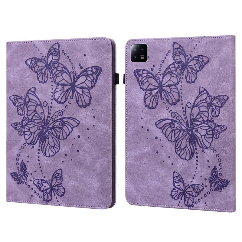 Tablet Case For Xiaomi Pad 6 Pro Case 11'' Vintage Flower Embossed Wallet Cover Funda For Xiaomi Mi Pad 6 /Mi Pad 6 Pro 2023 Case Coque