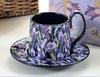 Flower Ceramic Coffee Cup and Dish Set Gift Box Water Cups Breakfast Cup Milk Mug Juice Mug Afternoon Tea Cups Coffee Mugs