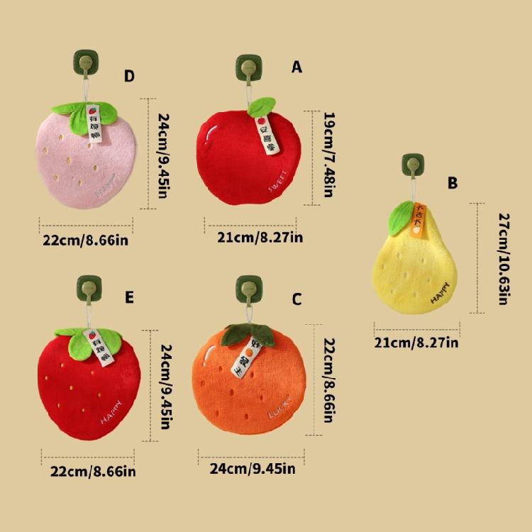 Hanging Towels Soft Coral Fleece Hanging Hand Towel In Fruit Shape Optional For Quick Drying And Easy Use In Kitchen