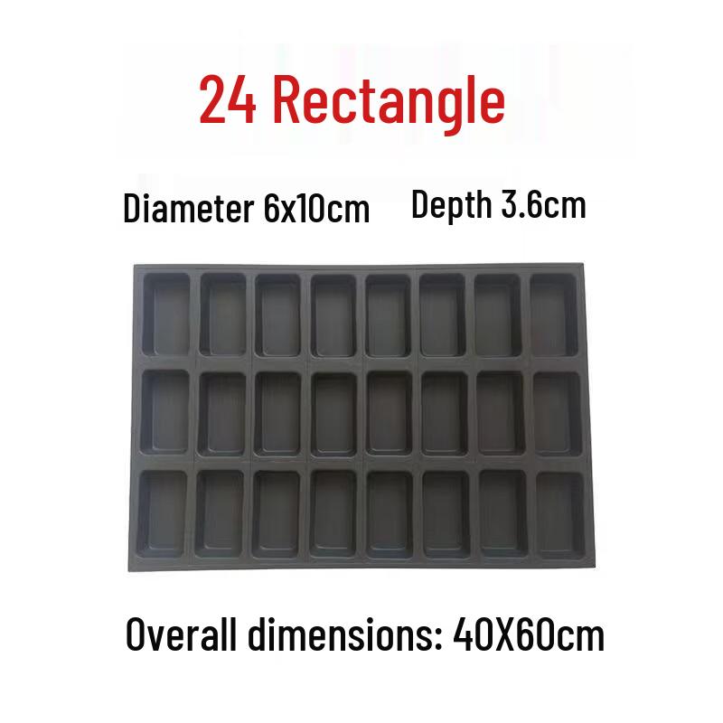 Glass 24-Cavity Deep Rectangular Baking Mold
