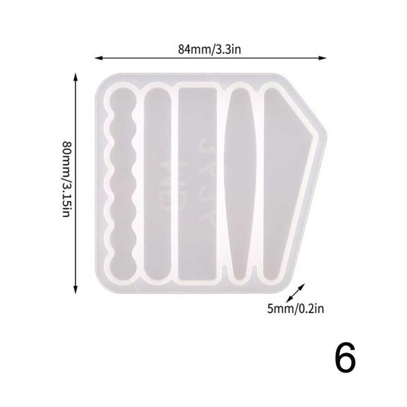 Barrettes Silicone Molds Geometric Hair Clips Epoxy Resin Mold For Diy Hairpin Crafts Jewelry Making Crafting Mold Accessorires