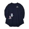 Kusguru Japan Navy Long Sleeve Women's T-Shirt
