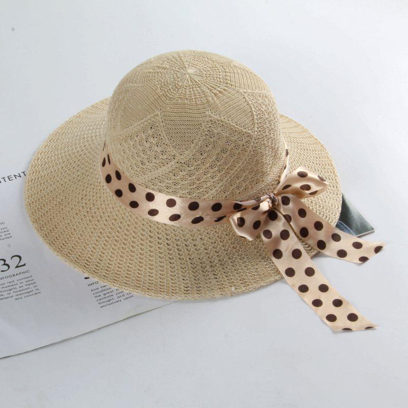 Women's Versatile Sun Protection Straw Hat, Summer 2026 Fashion, Wide Brim for Outdoor and Street Wear