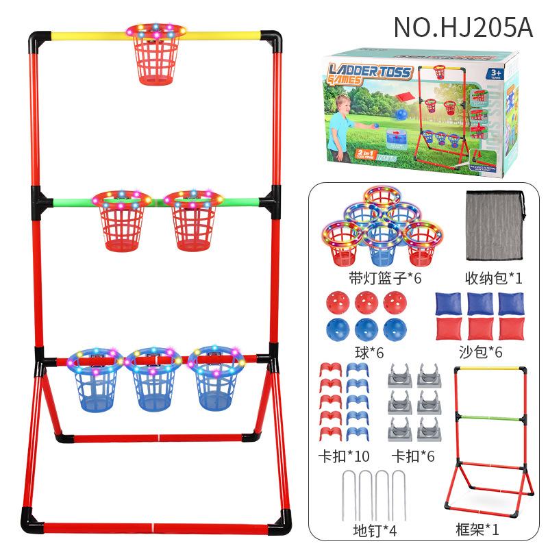 

Набор для игры в метание мешков с песком в корзину с подсветкой, Двойная битва, Спортивные игрушки для помещений и улицы