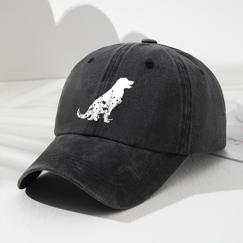 Retro Dog Baseball Cap Adjustable Outdoor Casual Hat