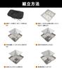 MOON LENCE Folding Stainless Steel Barbecue Pit for Compact and Perfect for Outdoor Includes Storage A101 Stove/Bonfire 2-4 People, Lightweight,