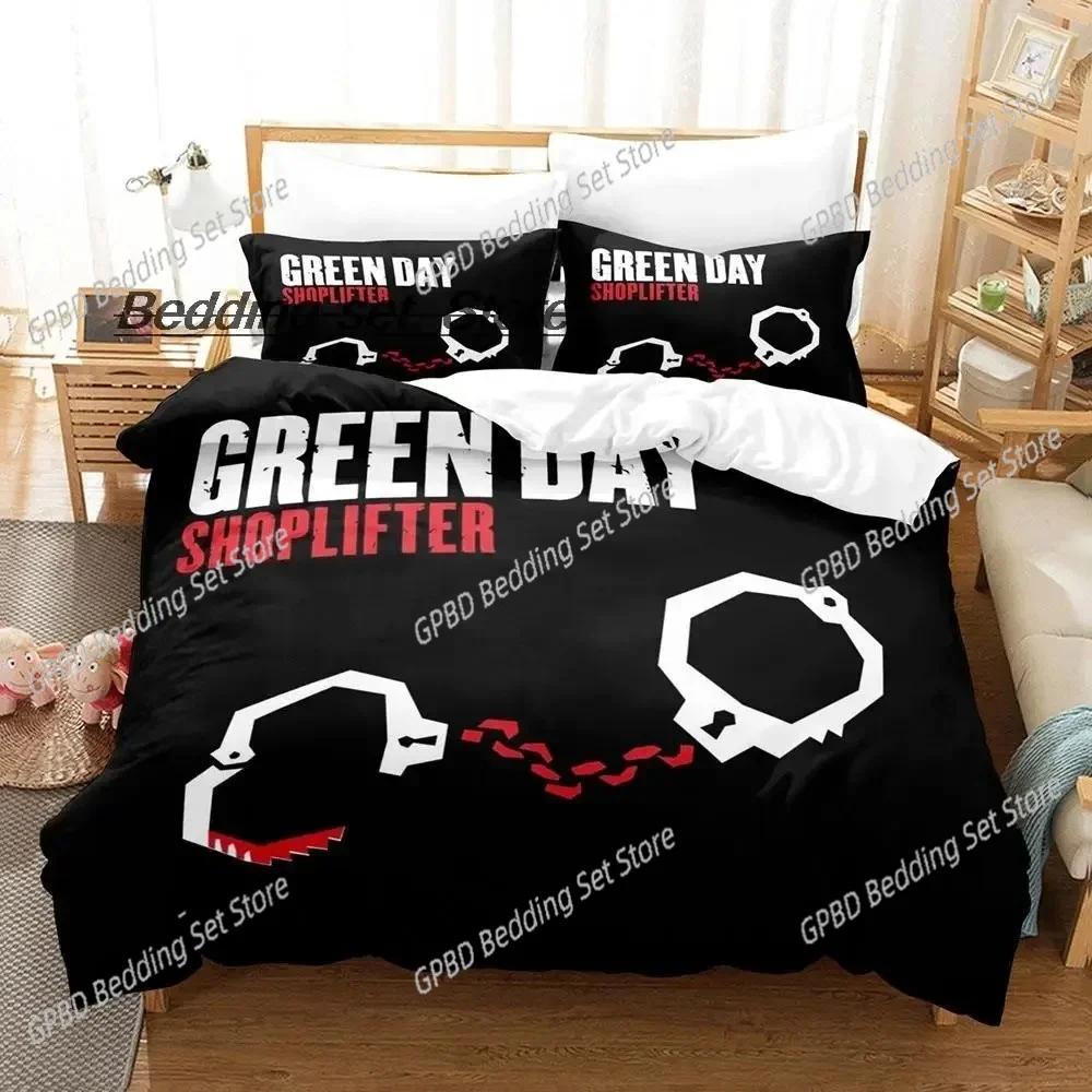 Green Day 'AMERICAN IDIOT 3D NOU Huse de pilotă Huse de pernă Set de lenjerie de pat Decorare Dormitor Adult Fată Copii Single Dublu Mare