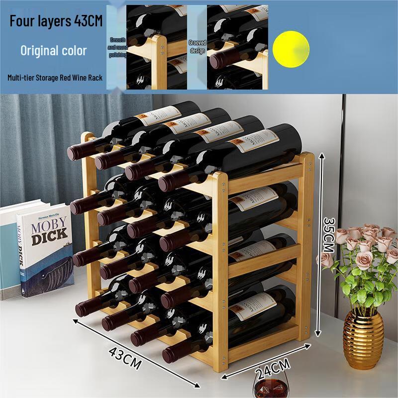Home Bamboo Wine Rack Display Shelf