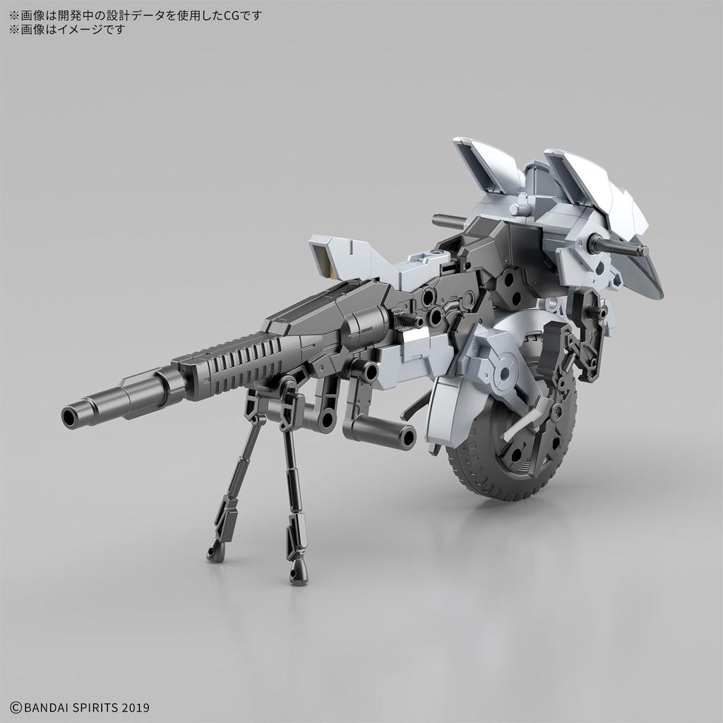 BANDAI SPIRITS 30MM Exa Vehicle Cannon Bike Scale Plastic Model Kit (Metal Ver.) 1/144 Pre-colored