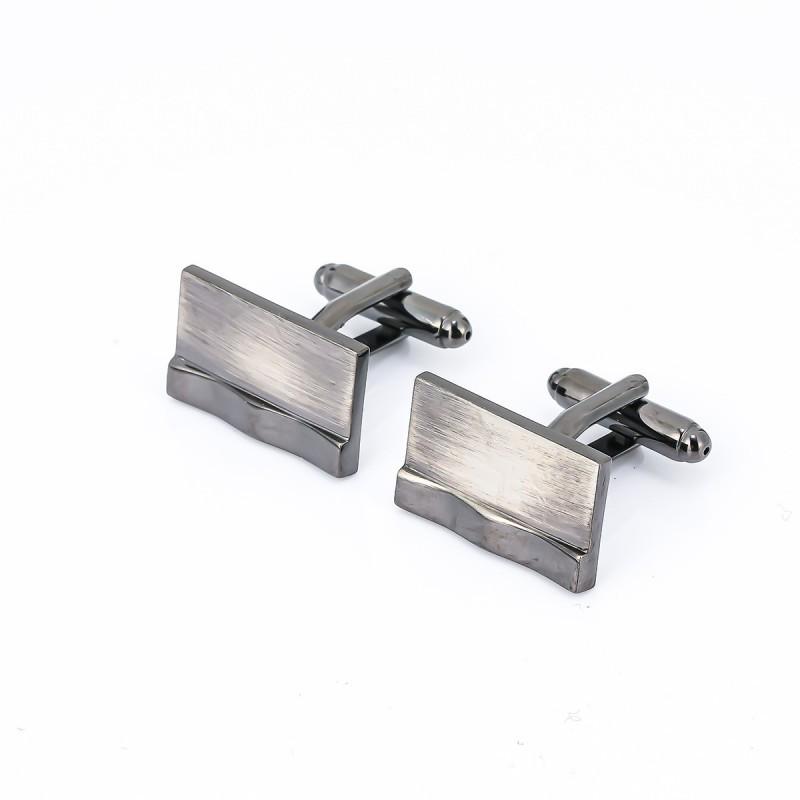 Electroplating Gun Black Brushed Metal Cufflinks High-end Men s Shirts CL-0639