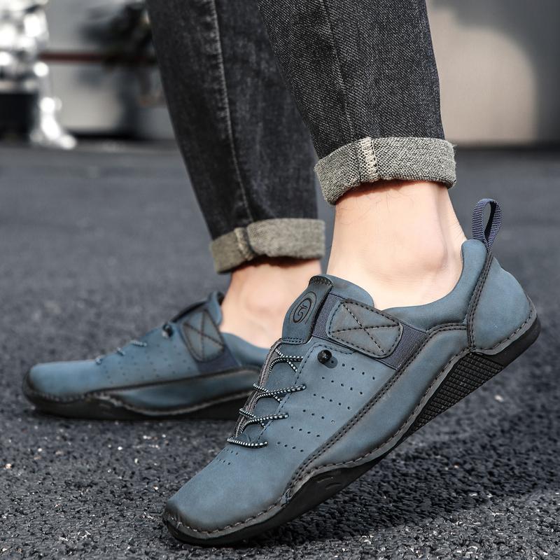 Fashion Outdoor Sneakers Mens Dress Shoes Retro Male Leather Business Male Baroque Shoes Casual Mens Oxford Work Footwear