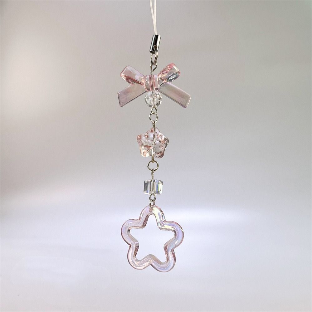 Cute Y2K Phone Charms Sweet Girl Butterfly Phone Pendant Bowknot Phone Lanyard Trendy Backpack Ornament