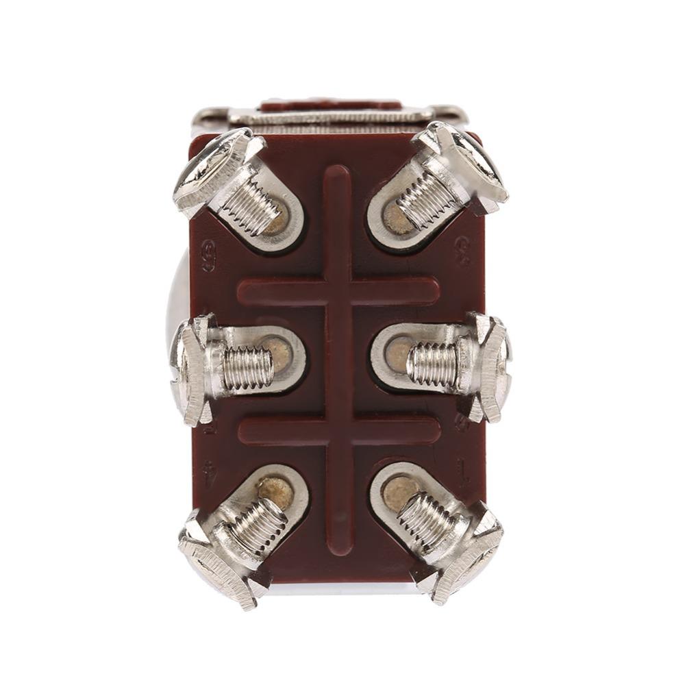 ON-Off-ON 3 Position Momentary Toggle Switch 12mm Button 6 Pin Rocker Switch 15A 250VAC Heavy Duty Spring Loaded Toggle