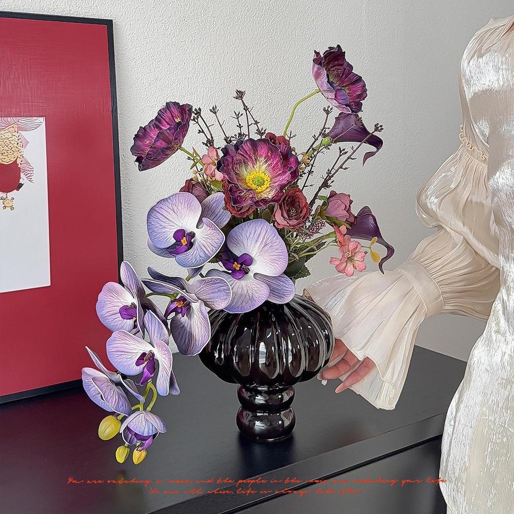 Spring Festival Red Fruit Faux Flower Arrangement for New Year, Wedding, Living Room, or Dining Table Décor