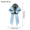 Bow Tie for Women Bowknot Necktie Vintage College Style Elegant Ribbon Formal Fashion Brooch Pin