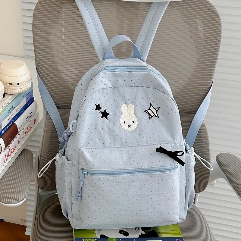 Large Capacity Student Schoolbag Female Bunny Pattern Backpack