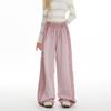 New street dance striped sports pants for women 2026, jazz dance long pants, wide-leg straight pants