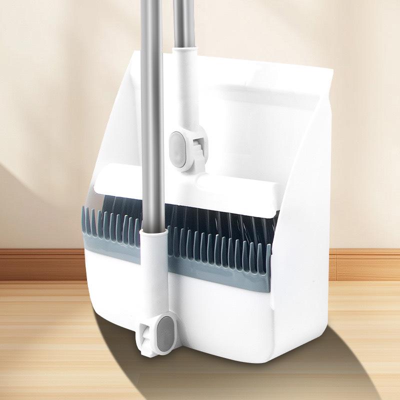 Broom & Dustpan Set with Magic Squeegee for Household Sweeping