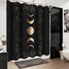 Starry Moon Print Shower Curtain - 72x72 Inches, All-Season Art Theme, Ideal for Ramadan & Eid al-Fitr Decor