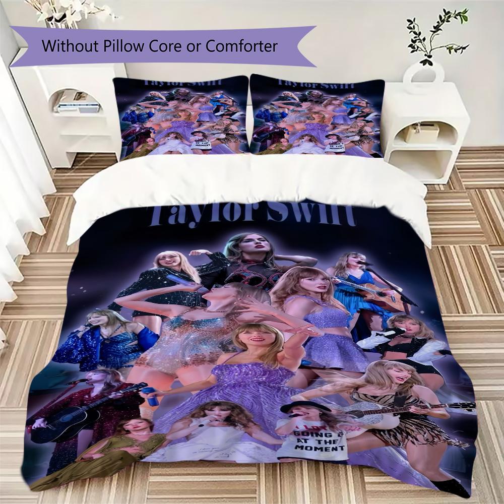 Taylor Swift Eras Tour Threepiece Set Without Core 1 Duvet Cover 2 Pillowcase Without Core Christmas Birthday Gift Soft And Comfortable