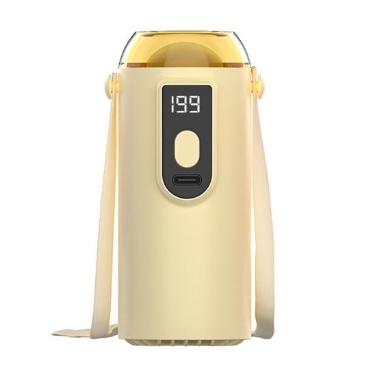 Mini Portable Personal Fan Digital Display Quiet Operation Rotatable Clip Hat Fan жёлтый