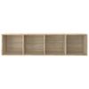 Bookshelf TV Cabinet Sonoma Oak Finish 36 x 30 x 143 cm Particleboard