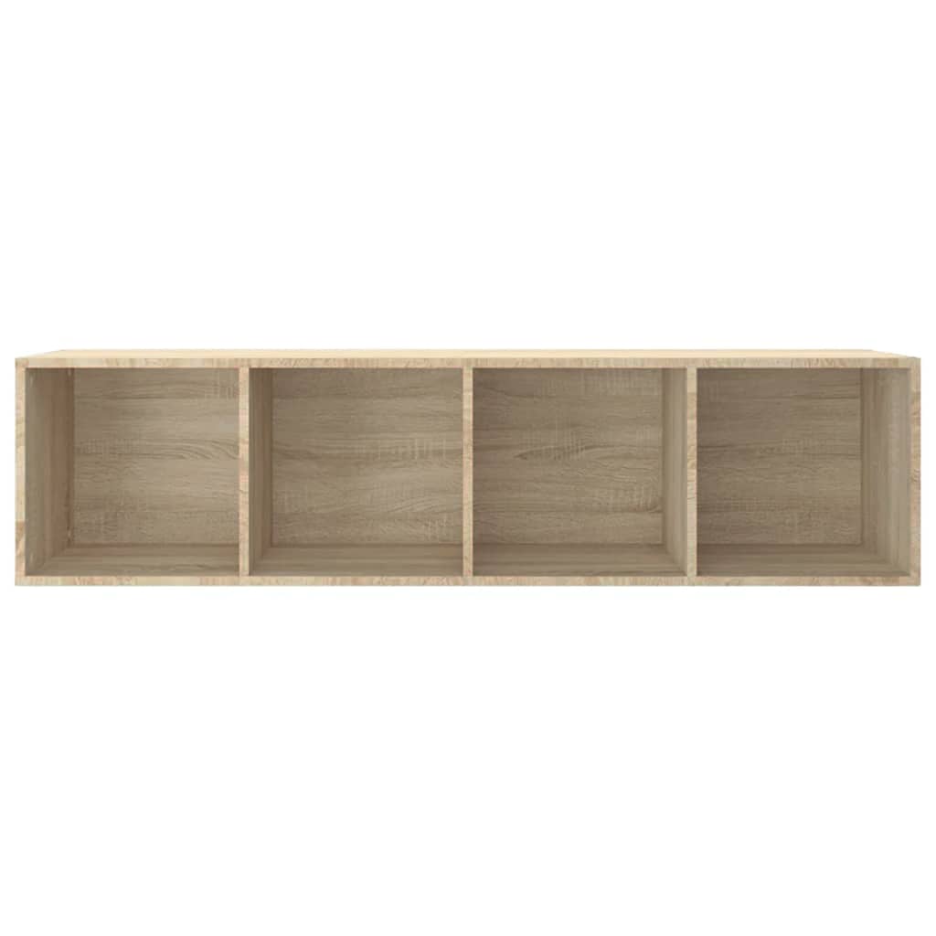 Bookshelf TV Cabinet Sonoma Oak Finish 36 x 30 x 143 cm Particleboard