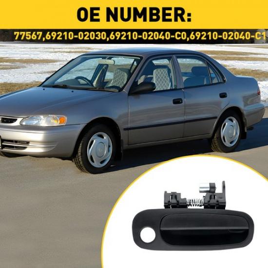 For 1998-2002 Toyota Corolla Front Right Side Door Exterior Panel Handle Black