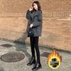 2025 Autumn/Winter Plaid Petite Woolen Coat - Mid-Length, Loose Fit for Women