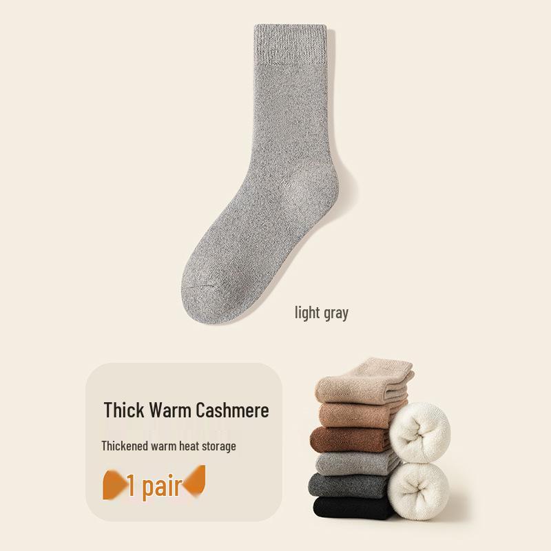 

Women s Wool & Cashmere Mid-Calf Socks - Thick, Warm Terry & Pile Socks for Autumn & Winter One size