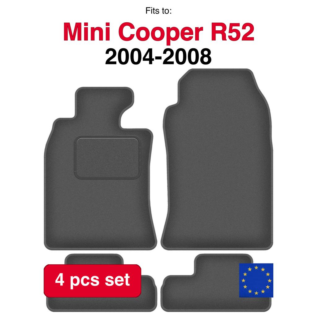 Velour Car Floor Mats For Mini Cooper R52 Cabrio (2004-2008)