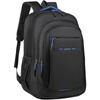 Comfort Padded Business Laptop Backpack Men Oxford Cloth Rucksack With Luggage Strap for School Work Outdoor Trip