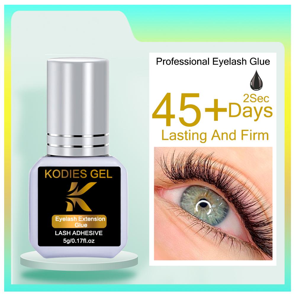 

KODIES GEL Extra Strong Eyelash Glue Extension Supplies 5g 0.5 Second Dry Lash Glue для накладных ресниц Водостойкий клей для подъема ресниц