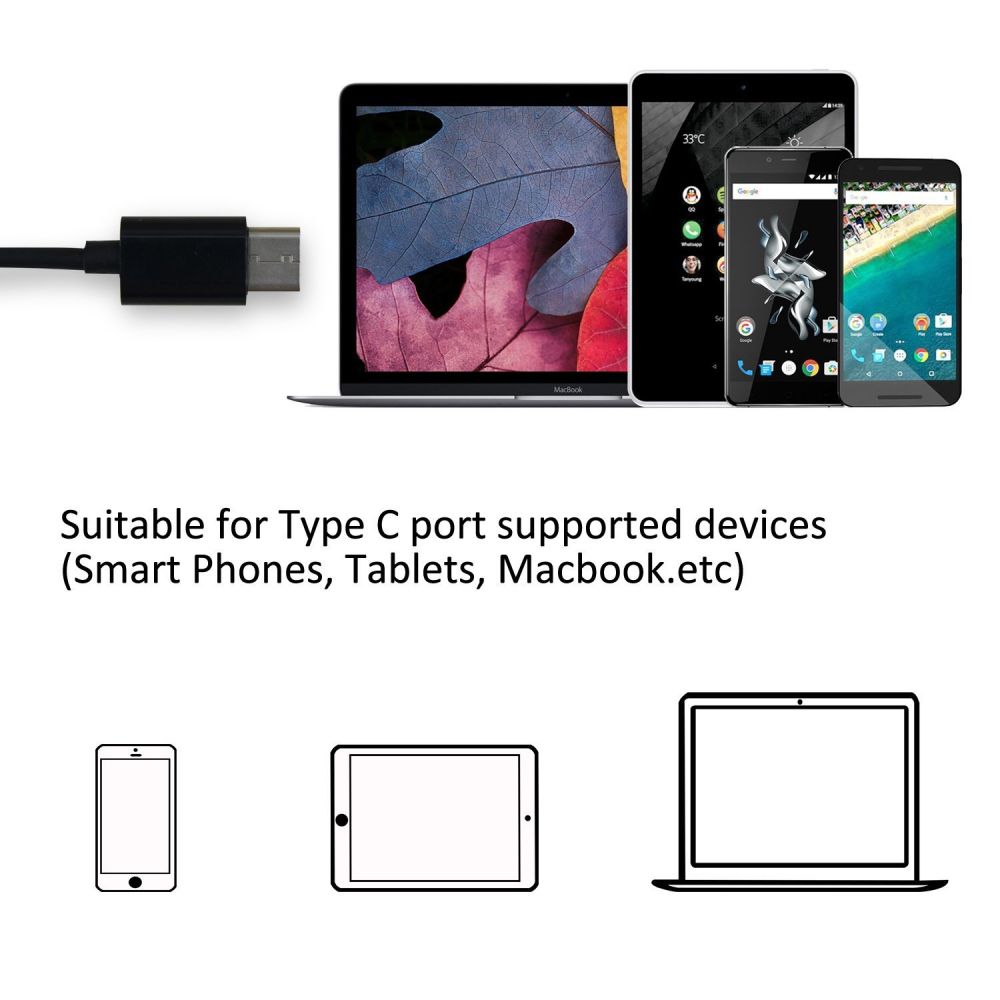 Microphone Earphone USB 3.1 Converter Audio Adapter Cable Cord Type-C To 3.5mm AUX Jack