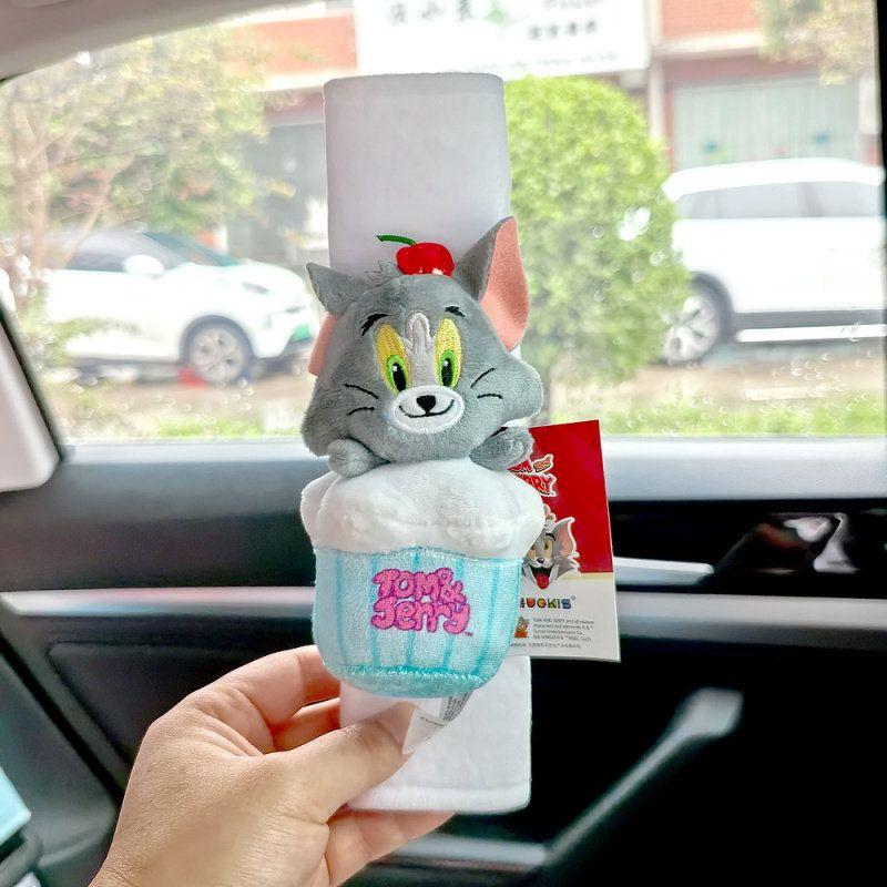 New Car Seatbelt Shoulder Pads Tom and Jerry Cat Car Decorations Car Seatbelt Protective Covers