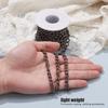 Twisted Chain Curb Chain Black Plated Chain Spool Jewelry Tools Chain Roll  DIY Crafts