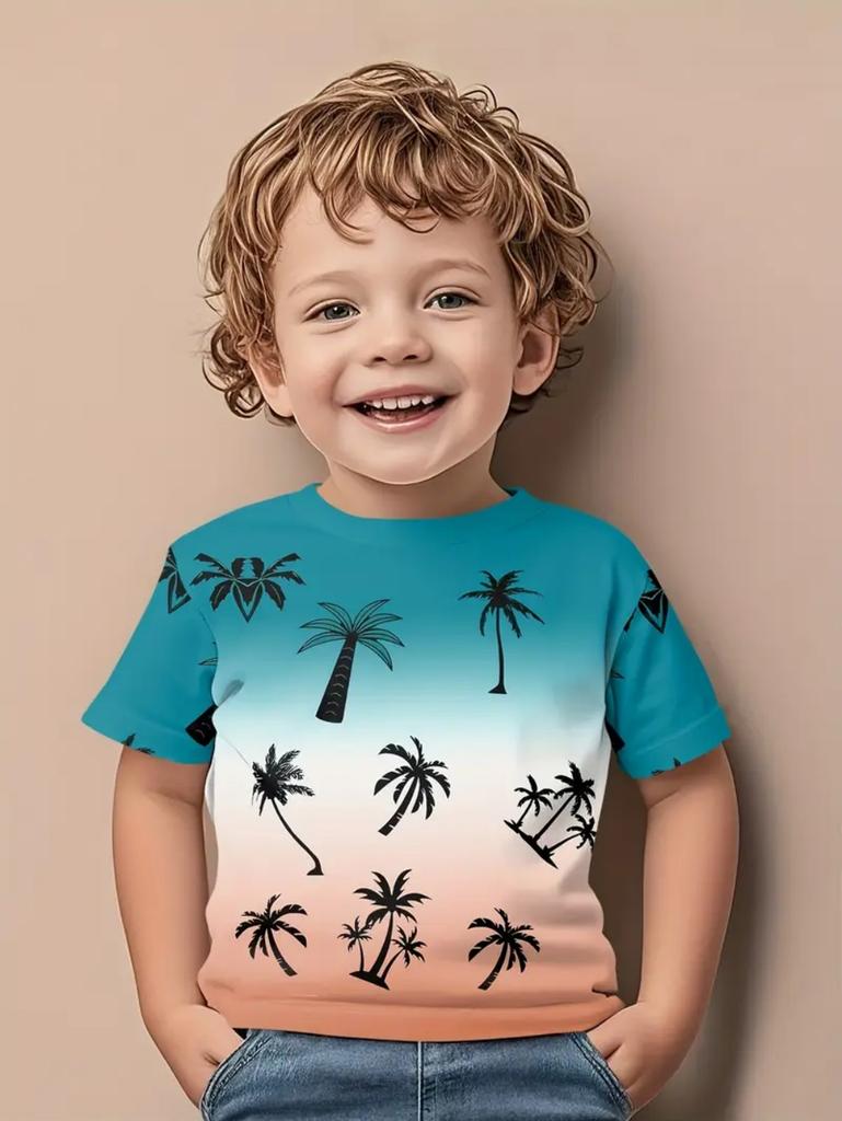 Funny Children's T-Shirts Dinosaur Pattern 3D Print Casual Cartoon Short Sleeved T-Shirts Outdoors Cute T-Shirts for Children