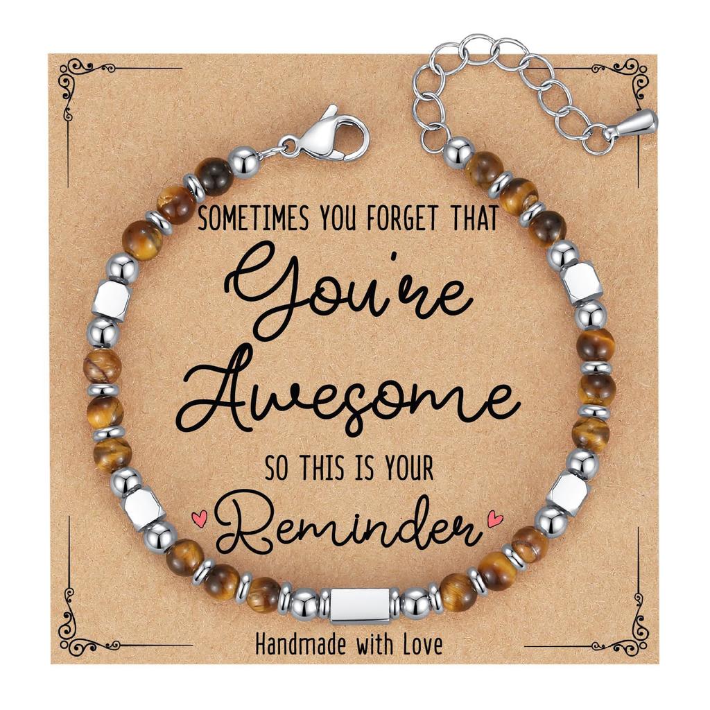 JYL TS Bracelet Letter Heart  Set Stackable Friendship & Personalized Luck
