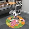 1pc Floral Pattern Office Round Area Rug, Indoor Mat Suitable For Office, Under Office Chairs Bedroom Living Room Home Decor, Room Deco