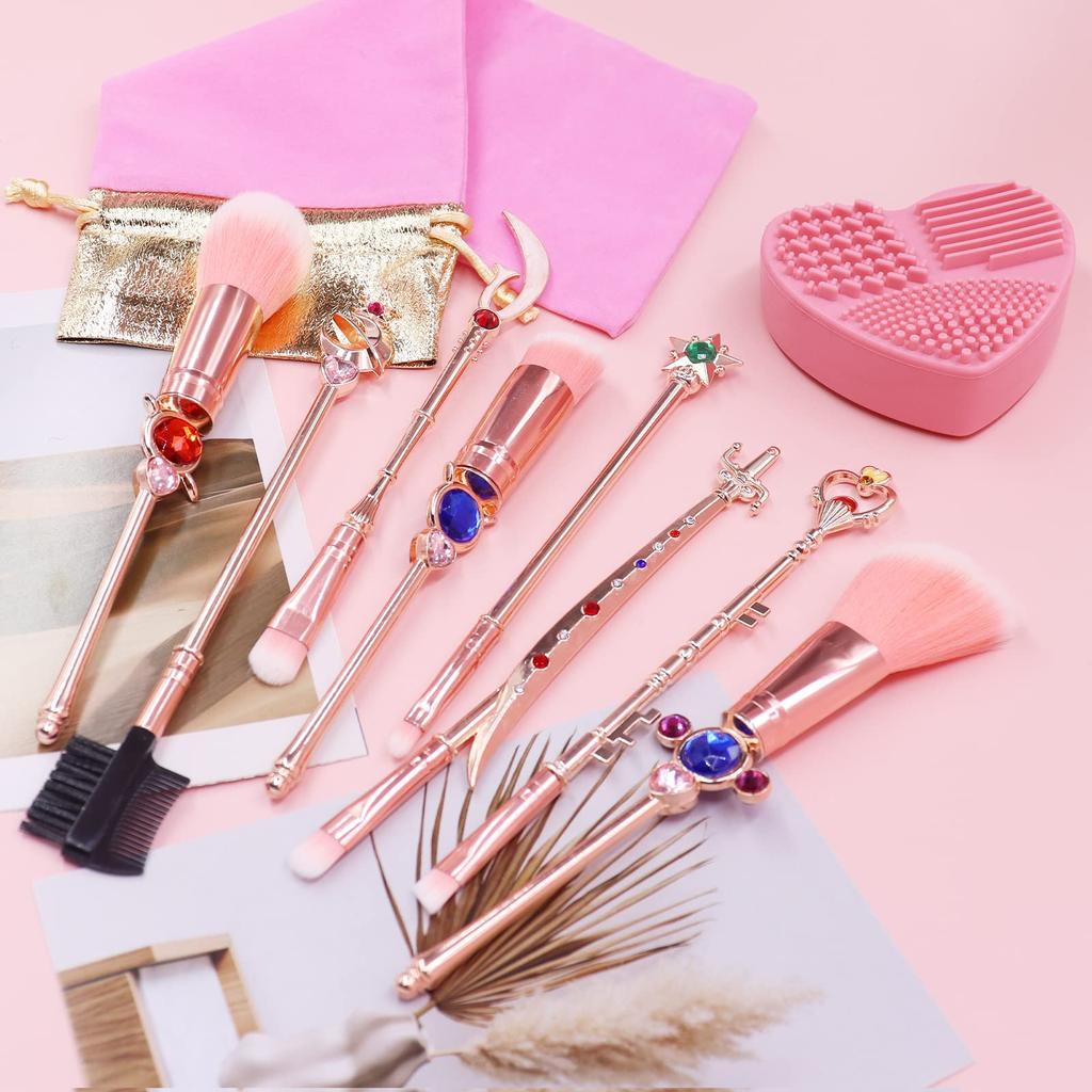 Makeup Brush Sailor Moon Eye Brush Popular Sailor Moon Makeup Brush Portable Makeup Brush Includes Gift Box Yi-gog 9-Piece Set, Set, Set, Set,